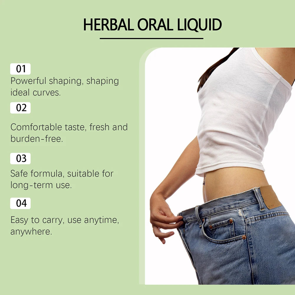 GLP-1 Supplement Liquid Drops Weight Loss Anti Cellulite Promote Thigh Waist Belly Fat Reduction Slim Down Body Slimming Oil