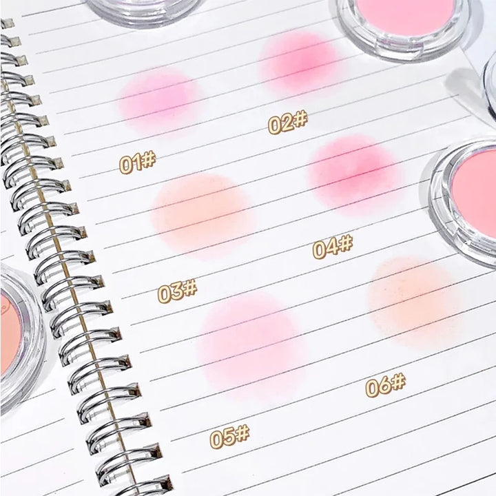 Single Color Blush Matte Natural Cheek Tint Brighten Face Waterproof Face Contouring Cosmetics Blush Powder Soft Female Makeup