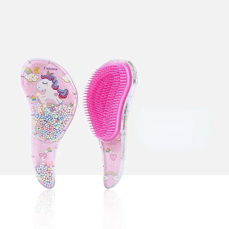 New Kids Star Magic Combs Anti-static Massage Unicorn Hair Brushes Tangle Detangle Shower Massage Hair Brush Comb