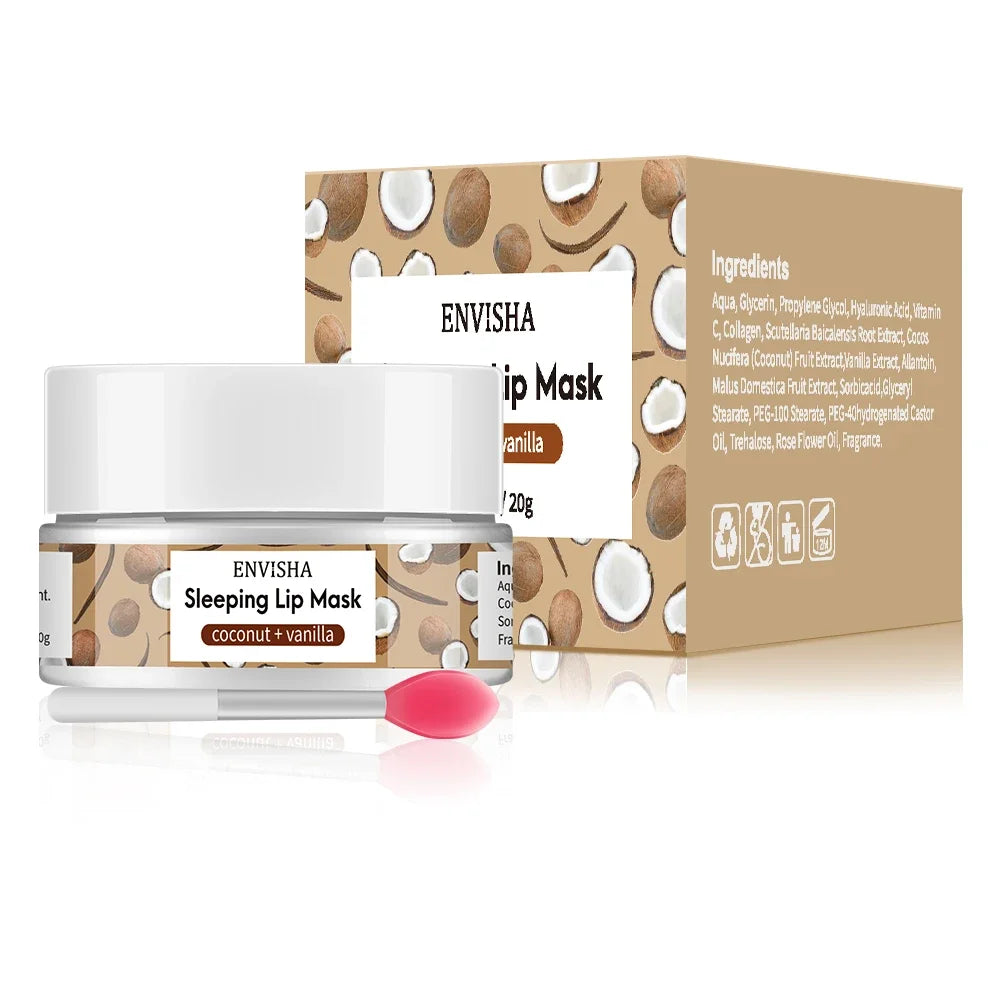 ENVISHA Watermelon Lip Sleep Mask Night Sleeping Maintenance Moisturizing Fade Lines Nourishing Balm Skin Care Beauty Health 20g