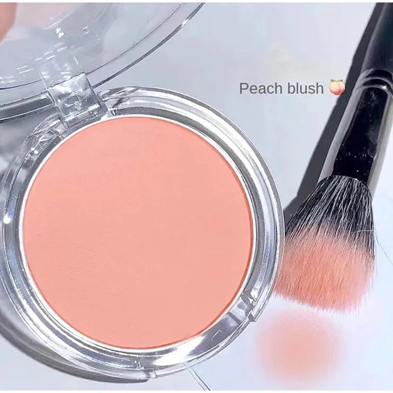 Single Color Blush Matte Natural Cheek Tint Brighten Face Waterproof Face Contouring Cosmetics Blush Powder Soft Female Makeup