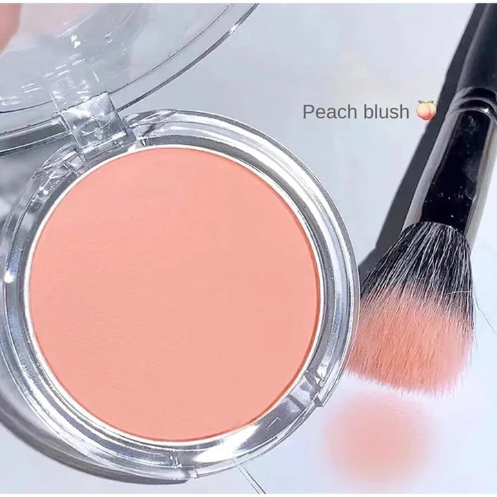 Single Color Blush Matte Natural Cheek Tint Brighten Face Waterproof Face Contouring Cosmetics Blush Powder Soft Female Makeup