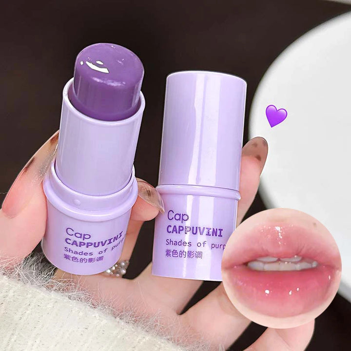 Grape Fruit Lip Balm Moisturizer Anti-Dry Anti Crack Clear Crystal Lips Balm Lip Care Jelly Mirror Lip Mask Stick Clear Plumping