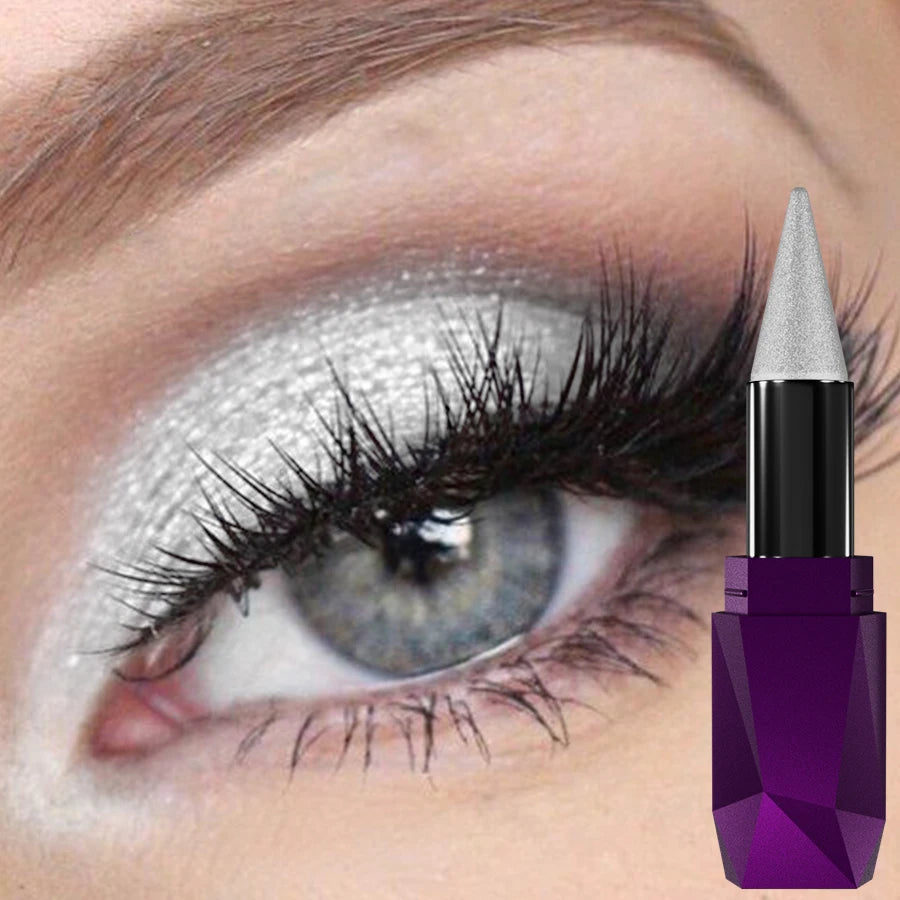 25 Color 1PC Pearl Eyeshadow Stick Waterproof Long Lasting Glitter & Matte Color Eye Shadow Makeup Face Highlight Cosmetics Gift