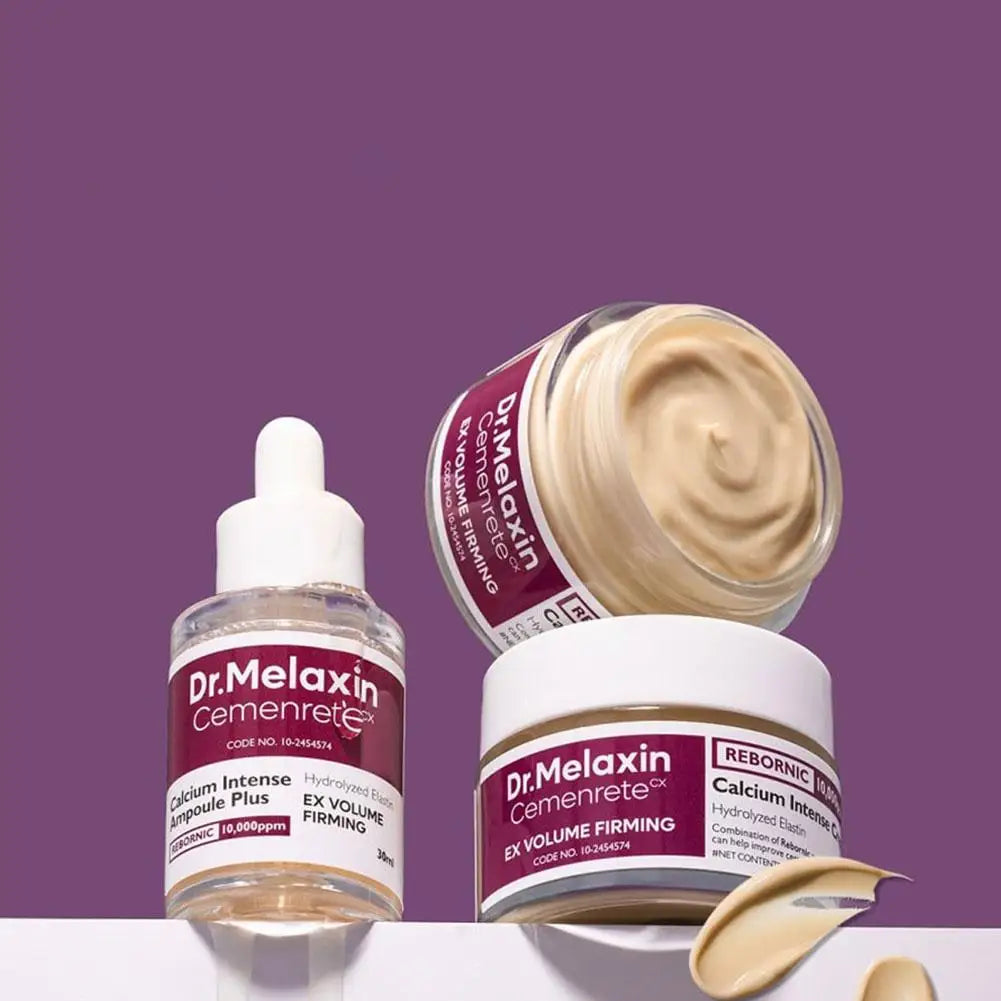 Cemenrete Calcium Intense Ampoule Essence Plus & Cream, Ex Volume Firming, Multi Balm Wrinkle Core Stick, Eye Patch, Skincare