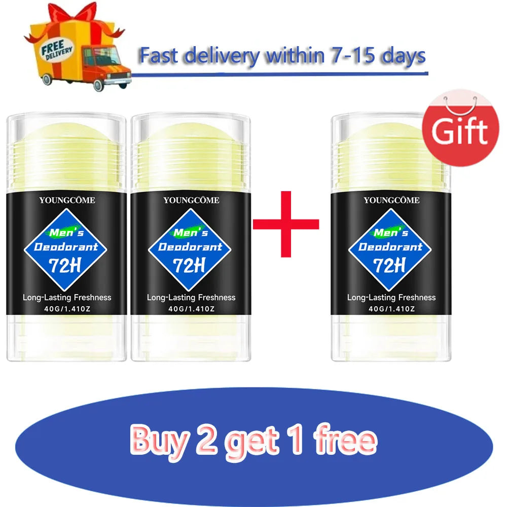 Men Deodorant Stick Anti Sweating Keep Drying Lasting Fragrance Remove Armpit Odor Underarm Refresh Sticks Antiperspirant 1/6pcs