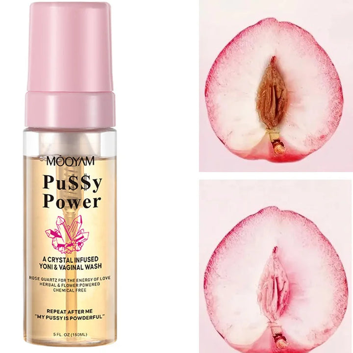 Crystal Infused Yoni And Vaginal Wash Private Clean Balanced Gently Moisturize Shower Gel, Feminine Prevent Dryness Healthy Care