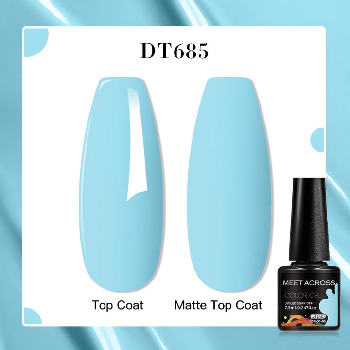 MEET ACROSS 7ml Porcelain White Cat Eye Gel Polish Holographic Glitter Magnetic Galactic Effect Gel Nail Polish Soak Off UV Gel