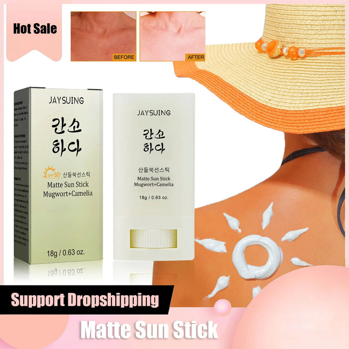 Face Body Sunscreen Matte Sun Stick Spf 50+ Uv Protective Refreshing Hydrating Waterproof Solar Blocker Isolation Sunblock Cream