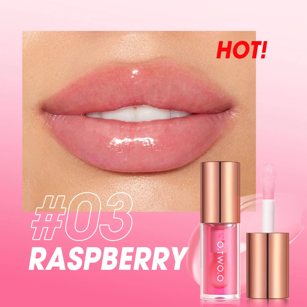 O.TWO.O Lip Oil Gloss Lip Plumper Makeup Moisturizing NonSticky Sexy Water Glossy Glitter Primer Tint Lip Balm Care Cosmetics