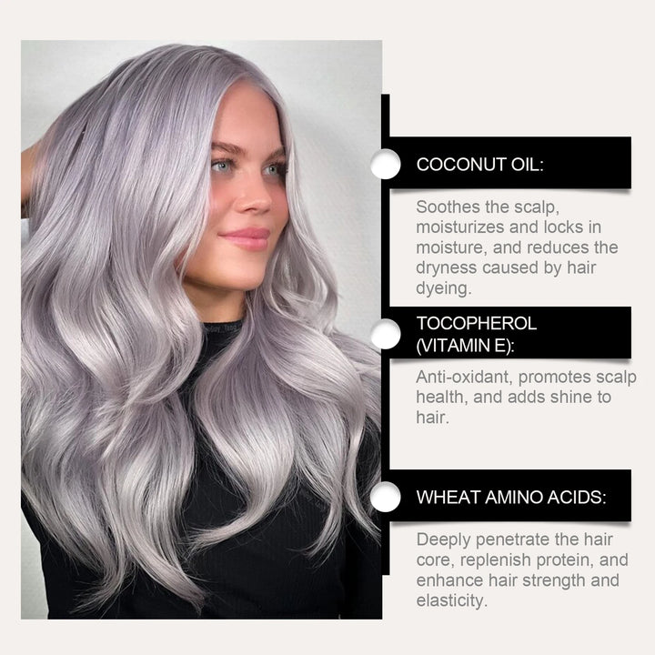 Silver Grey Temporary Hair Color Spray for Covering Grey Hair Instantly Non-Damaging Nourishing Formula Fashion Look Men Women