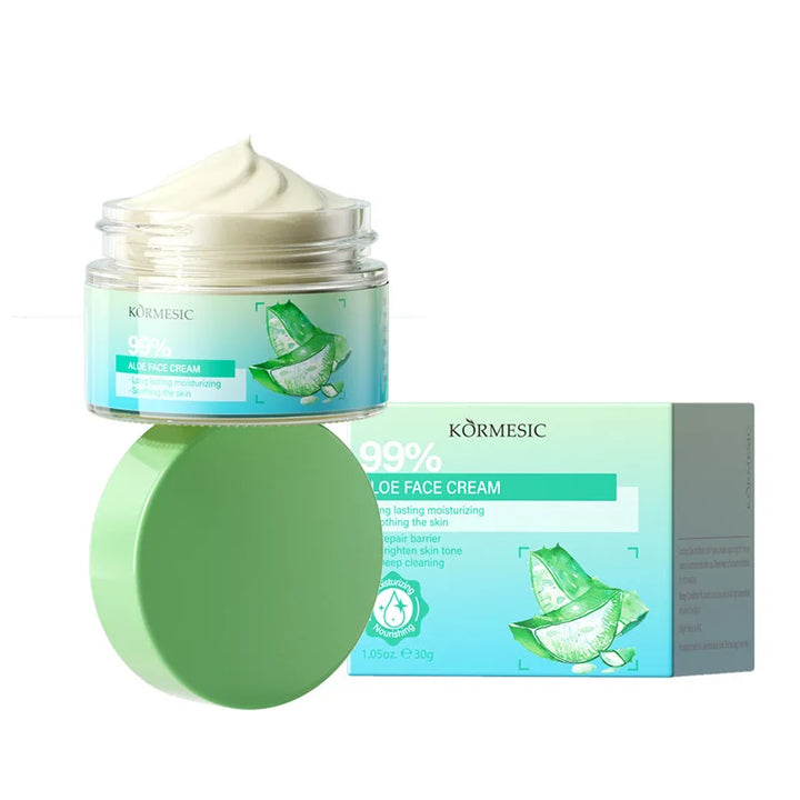 Aloe Vera Skincare Set Cleansing Face Cream Facial Cleanser Toner Acne Spot Whitening Gel Eye Mask Moisturizing Skin Care