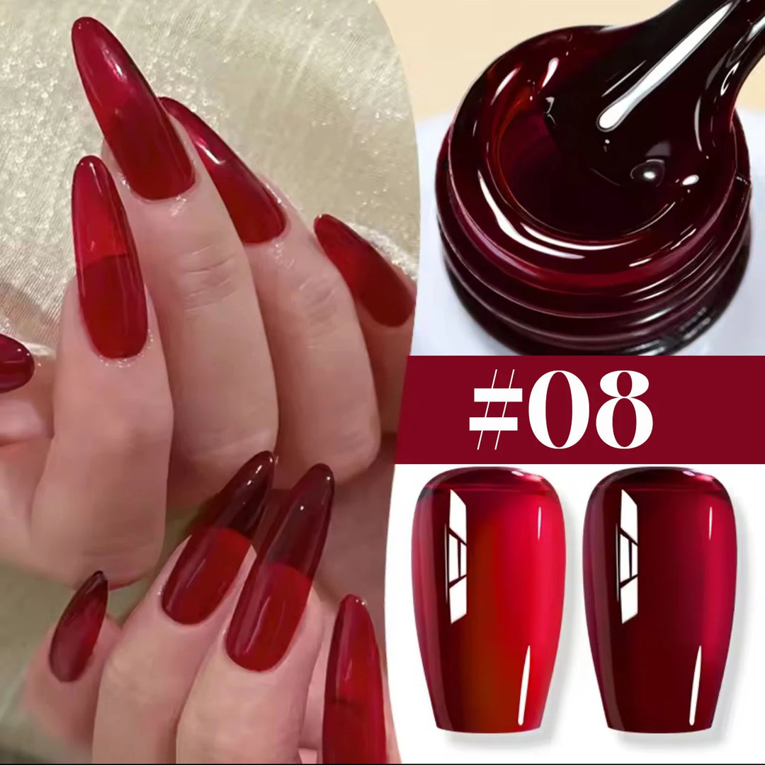 10ml 1-8pcs Milky White Quick Extension Gel Nail Polish Nude Construct Hard Semi Permanent Acrylic Extension Nail Art Varnish