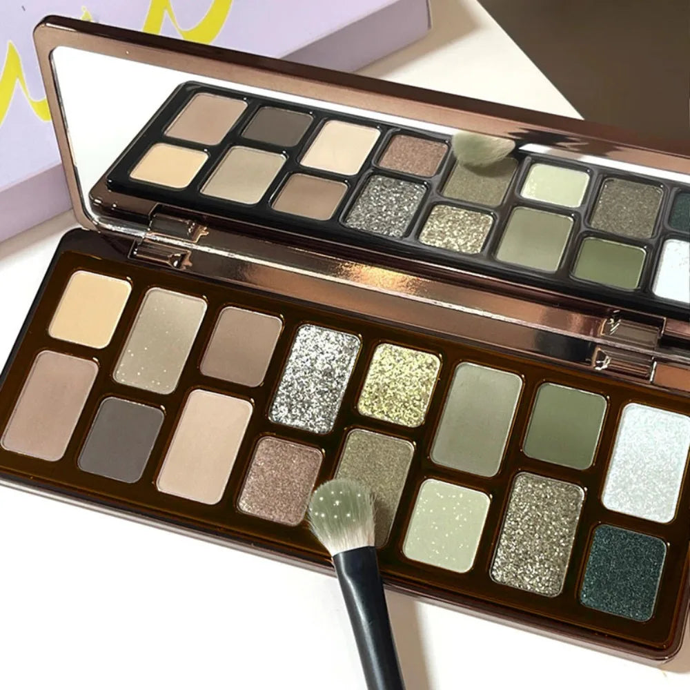 16Color Eyeshadow Palette Impromptu Stealing Ambition Shades Blue Green Earth Tones Gray - Creative Beauty Makeup Powder Palette