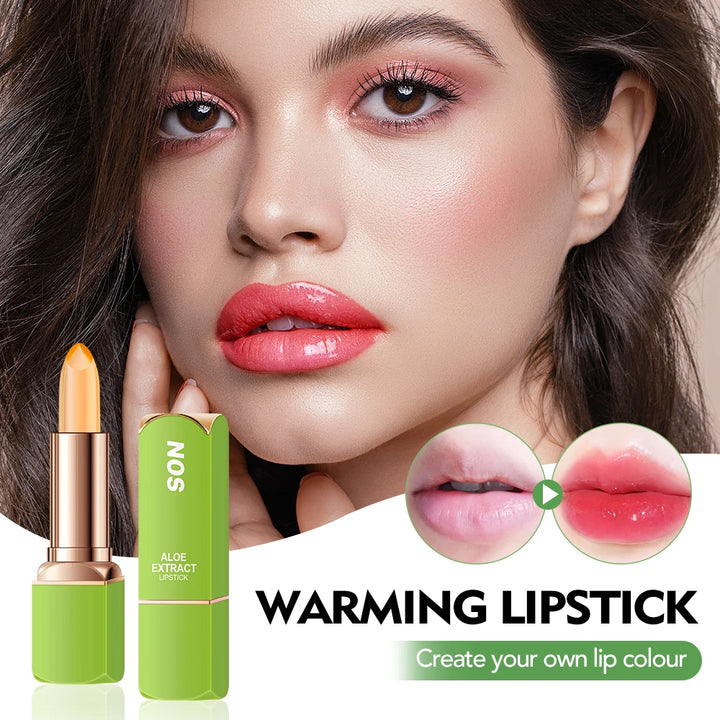 Aloe Vera Color Changing Lipstick – Moisturizing PH Reactive Lip Balm, Transfer-Resistant Long-Lasting Lip Color, Natural Flush