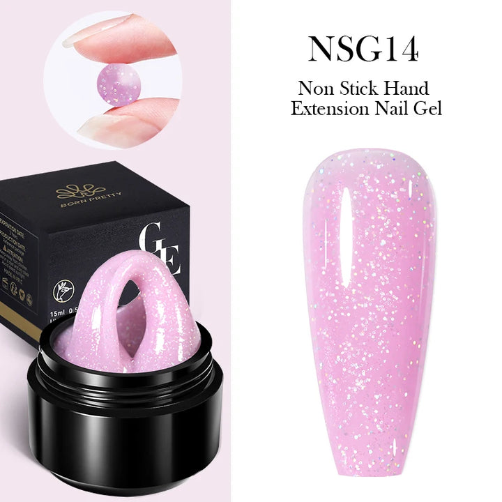 BORN PRETTY 15ml Non Stick Hand Extension Gel Nail Polish Carving Flower Nail Art Shaping Solid Acrylic Nail Gel Varnish