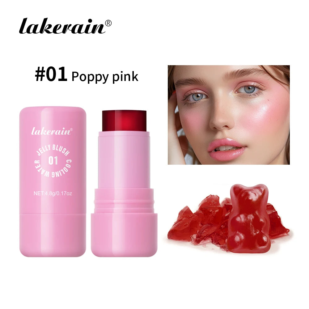 Original Cooling Water Jelly Blush Stick Blush Tinted Cosmetics Tint Stick Watercolor Multi-Use Matte Blush Makeup For Women