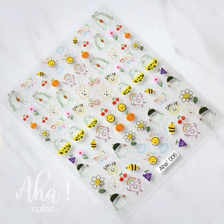 3D Nail Art Stickers  Translucence Moon/Star/Cloud Ultra-thin Nail Decals 3d Self-Adhesive White Cloud Moon Star Kawaii Sliders