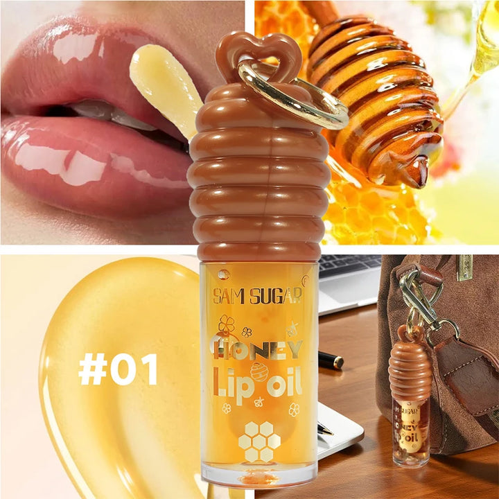 Honey Lip Balm Longlasting Moisturizing Dry Lips Diminishes Lip Lines Plumps Lips With Transparent Pearlescent Lip Care Lip Balm