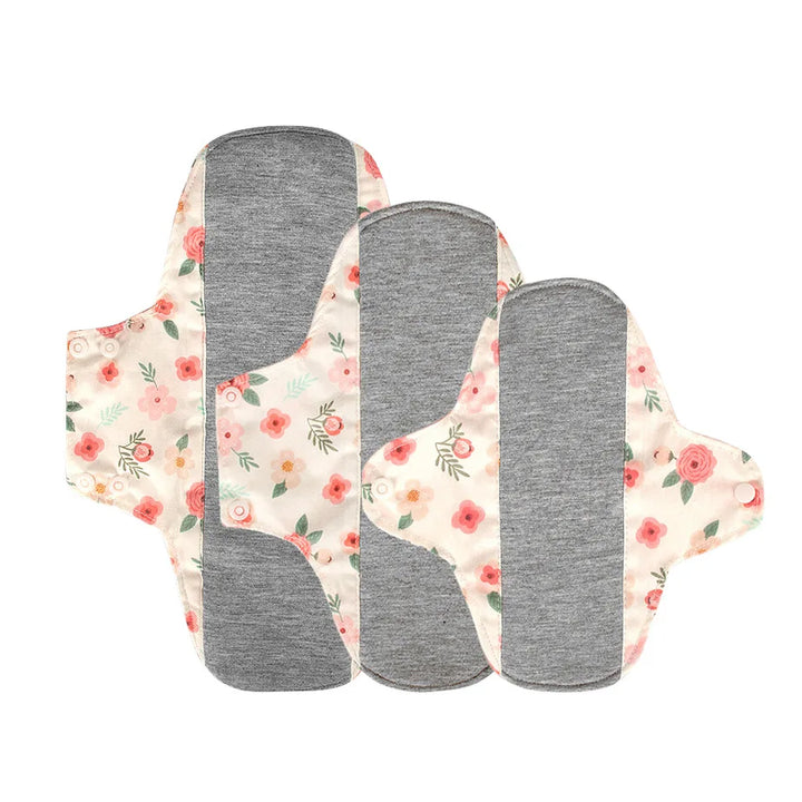 3Pcs Graphene Cotton Menstrual Cloth Sanitary Pads Washable Sanitary Napkin Reusable Adult Leakproof Panty Liner