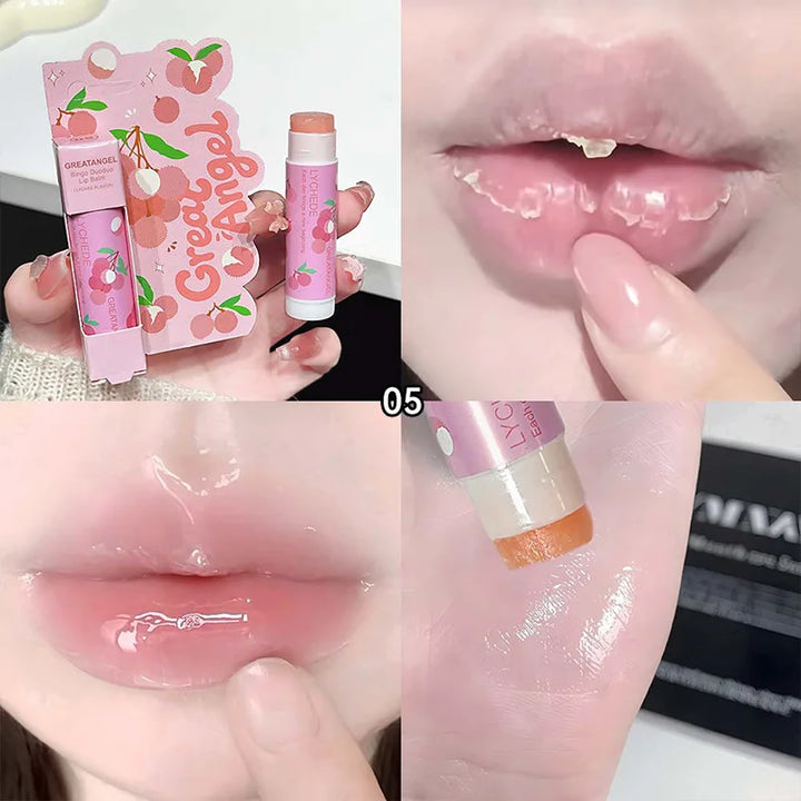 1/3Pc Fruit Lip Balm Moisturizing Clear Lip-Primer Mask Cute Jelly Tinted Lip Stick Lighten Lines Plump Lip Care Makeup