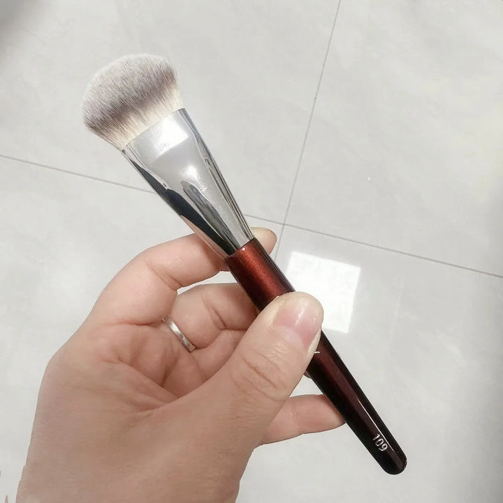 1pc 101 Contoured Foundation Makeup brushes Angled Liquid Base Concealer Make up brushes Red wood handle cosmetic tools 506