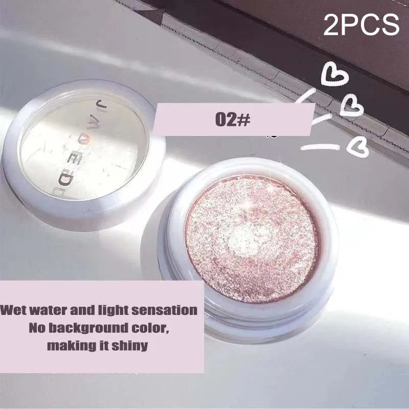 Monochrome Glitter Eyeshadow Gold Shining Brighten Eyes Makeup Long Lasting Eye Brightening Makeup Pearlescent Shimmer EyeShadow