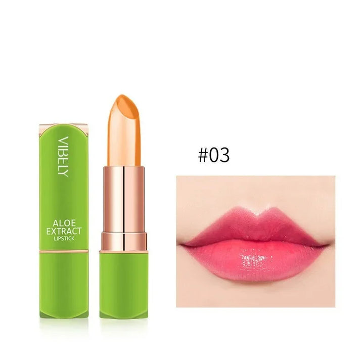 Color Mood Changing Lip Balm Long-Lasting Moisturizing Natural Aloe Vera Nouritious Anti Aging Lipstick Lips Makeup Comestics