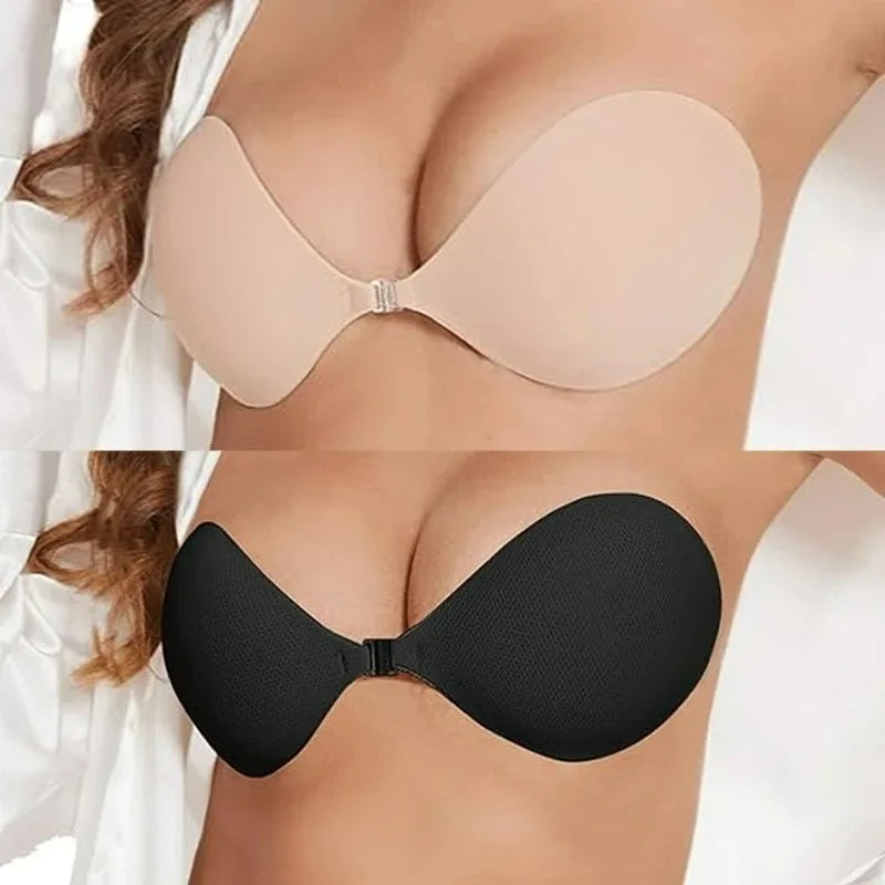 Women Sexy Invisible Strapless Adhesive Stick Bra Strapless Push Up Bras Backless Lingerie Seamless Silicone Bralette Underwear