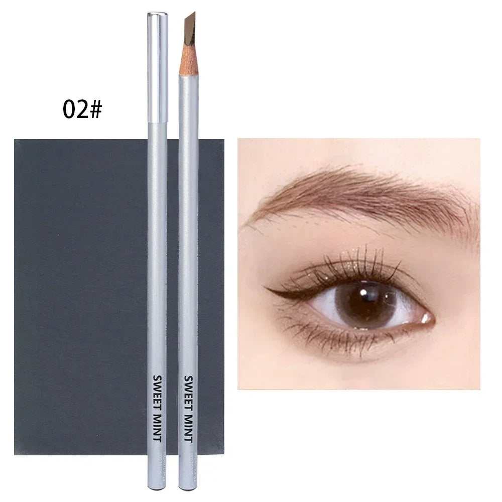 Microblading Eyebrow Pen Makeup Waterproof Lasting Matte Black Brown Non-Smudged Eye Brow Pencil Tint Korean Make Up Cosmetics