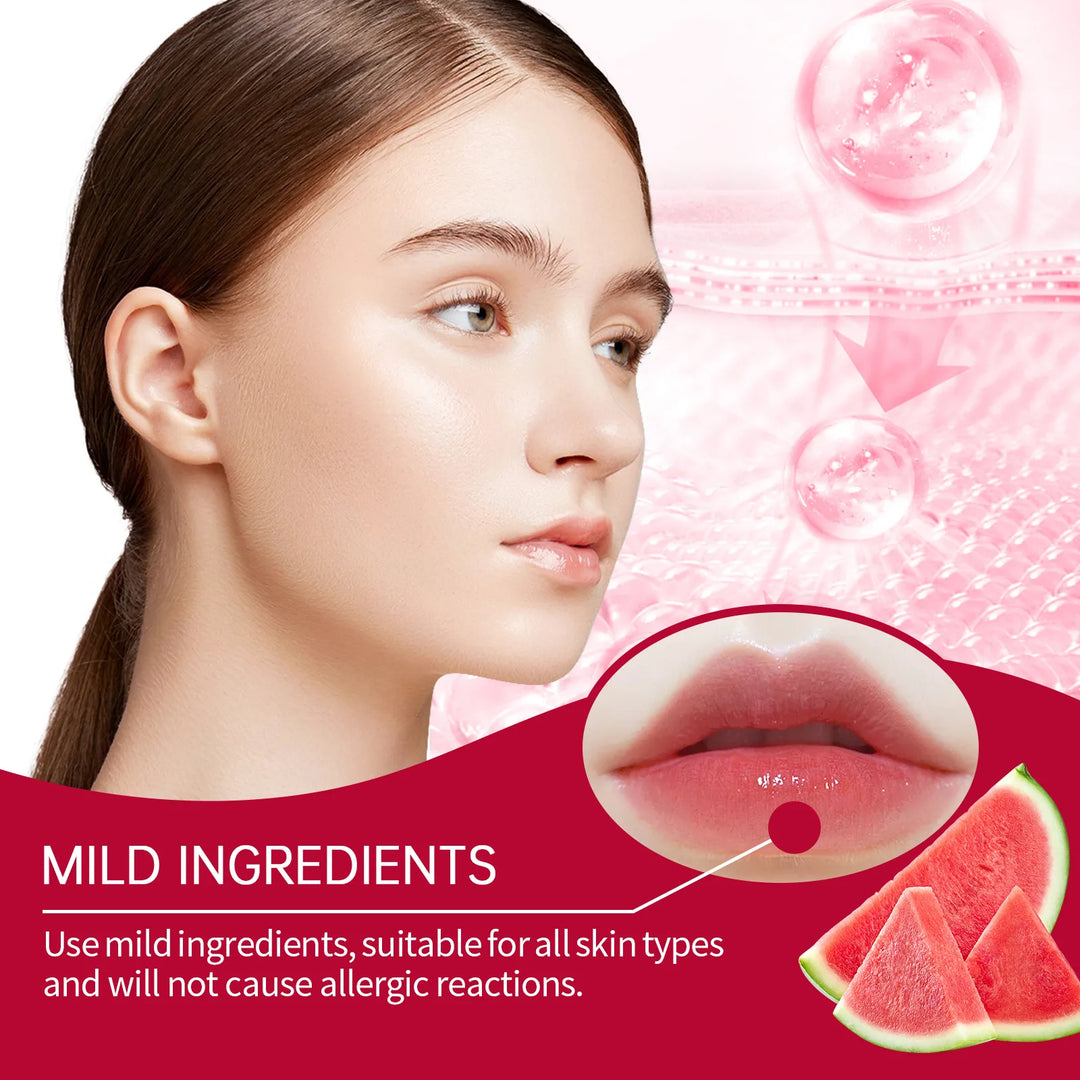 Watermelon Lip Balm Brightening Darkness Lips Plumper Dryness Moisturizing Lighten Lip Melanin Remover Tinted Gloss Beauty Care