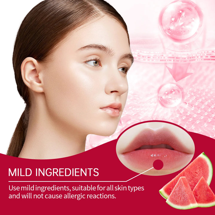 Watermelon Lip Balm Brightening Darkness Lips Plumper Dryness Moisturizing Lighten Lip Melanin Remover Tinted Gloss Beauty Care