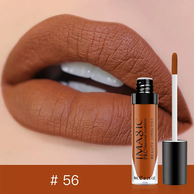 IMAGIC Lip Gloss Makeup Long Lasting Waterproof Lipstick Velvet Non-stick Cup 28 Colors Lip Tint Matte Sexy Red Liquid Lip Stick