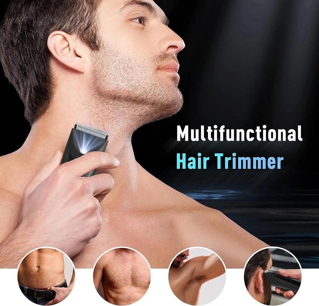 Kemei Groin Body Trimmer For Men And Women Shaver Electric Facial Beard Bikini Hair Trimmer Washable Pubic Ball Hair Remover