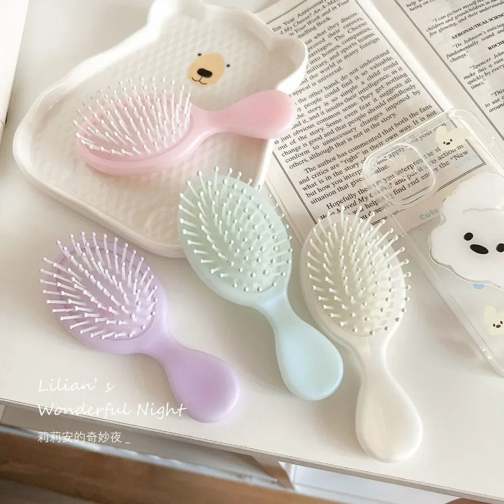 Mermaid Massage Air Cushion Combs for Kids Small Toddler Girls Hair Brushes Simplicity Lovely Hair Care Tool Fashion Solid Color