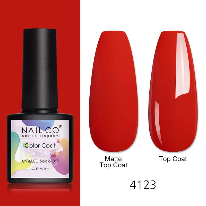 NAILCO 131Colors Vernis Semi Permanent UV Varnish Gel Nail Polish Nails Art Gel Manicure TOP BASE Varnish Hybrid