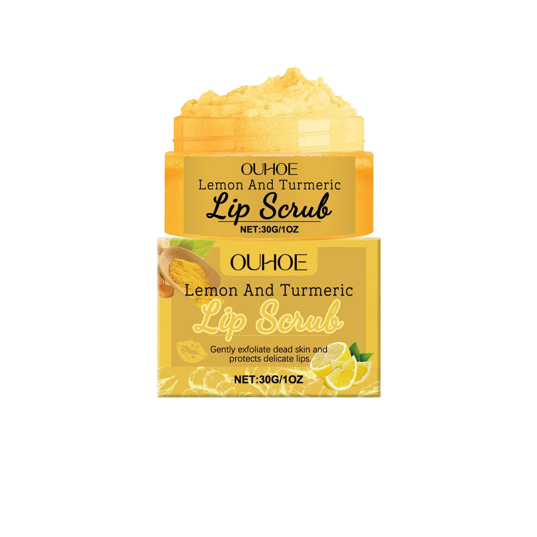 Turmeric Lemon Lip Scrub Exfoliating Remove Dead Skin Reduce Fine Lines Prevent Dry Nourishing Hydrating Anti Cracked Lip Scrub