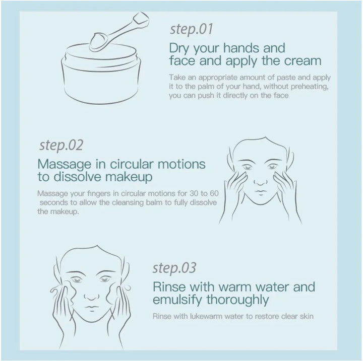 TIMAGE Soft Clarifying Cleansing Balm Natural Plant Extracts Make-up Remove