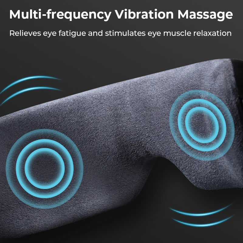 Electric Eye Massager Smart Bluetooth Air Pressure Hot Compress Vibration Massage Glasses Foldable Bluetooth Music Eyes Massage