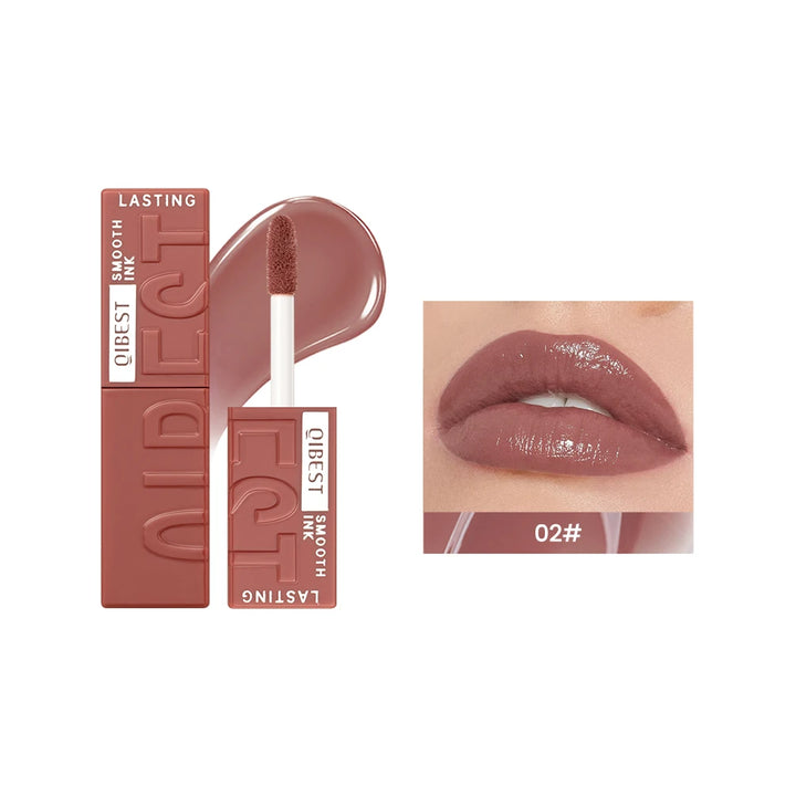 QIBEST 8 Color Watery Lip Gloss Waterproof Long Lasting Mirror Lip Glaze Moisturizing Liquid Lipstick Tint Women Makeup Cosmetic