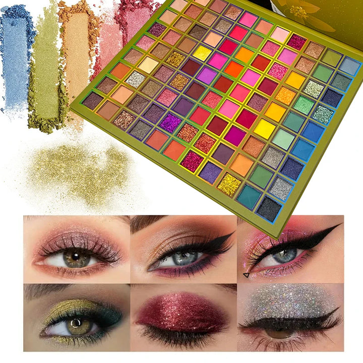 Maximalist 99-Color Eyeshadow Palette – Matte & Shimmer, Highly Pigmented, Easy Blend, Ultimate All-in-One for Endless Spring