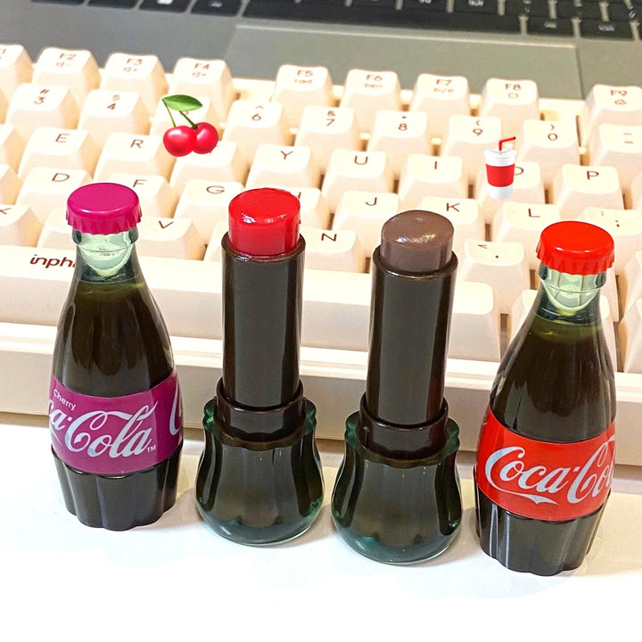 LiP Smacker X Coca-Cola Classic Flavor Lip Balm 2-Piece Set Autumn Winter Long-lasting Moisturizing Vintage Bottle Design