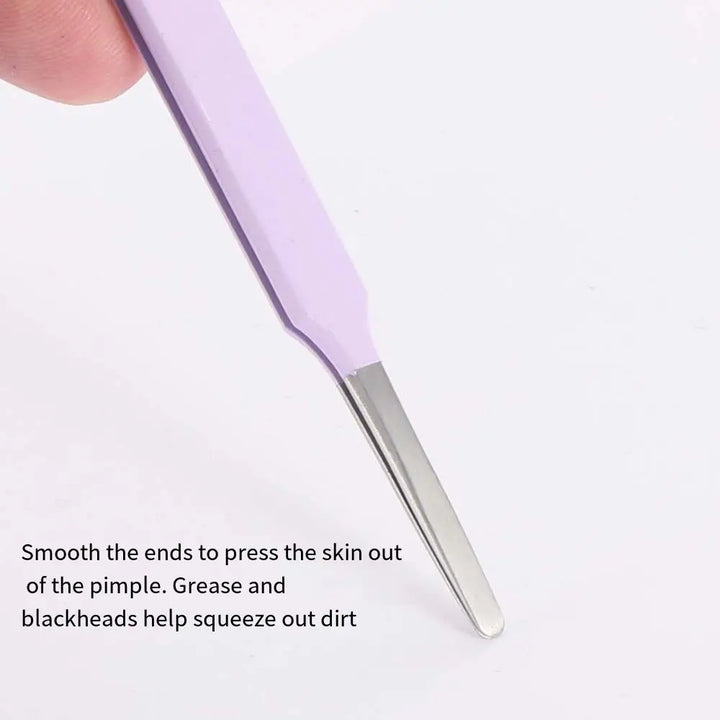 Multifunctional Round Tip Eyebrow Tweezers Stainless Steel Straight False Eyelashes Applicator Eyelash Extension Aids