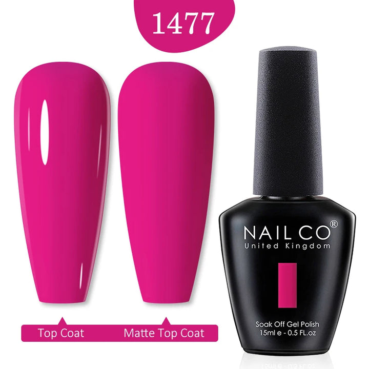 NAILCO Red Colors Series 15ML Nail Gel Polish Nail Supplies Semi Permanent For Nail Art Manicure Soak Off LED UV Hybrid Varnish