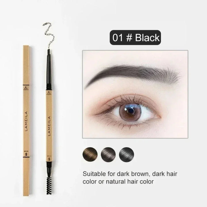 5 Colors With Brush Double Head Eyebrow Pencil Waterproof Smooth Eyebrow Stick Sweatproof Eyebrow Gel Tattoo Pencil Cosmetics