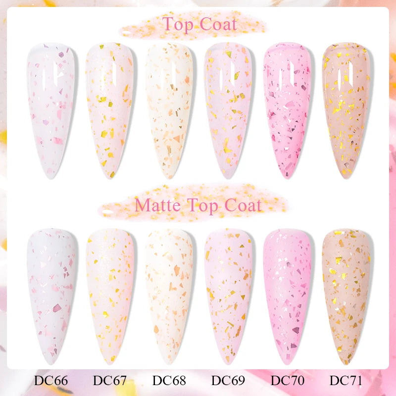 Mtssii 7ml Gold Glitter Rubber Base Gel Polish Gold Pink Milky White Semi Permanent UV LED Nail Art Gel Varnish