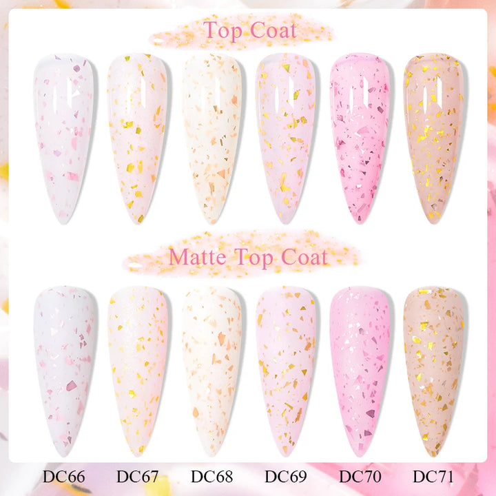 Mtssii 7ml Gold Glitter Rubber Base Gel Polish Gold Pink Milky White Semi Permanent UV LED Nail Art Gel Varnish