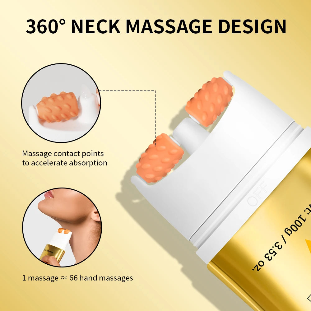 Lakerain Anti-wrinkle AH-8 Firming Neck Cream With Roller Neck Lifting Care Massage Neck Cream Moisturizing Beauty Neck Cream