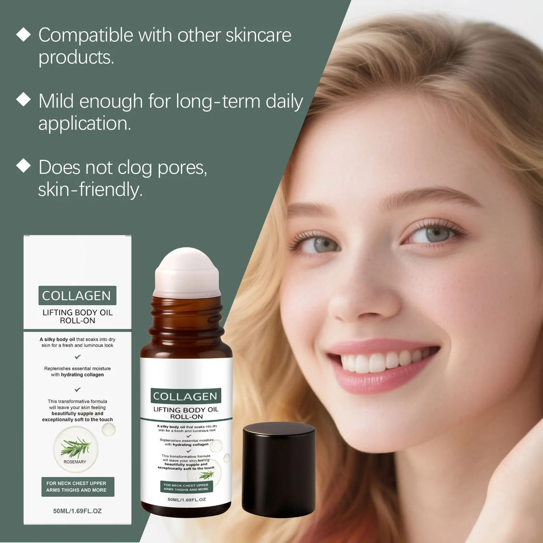 Roll-On Lifting Body Oil Rollerball Massage Nourish Moisturizing Improve Dry Rough Tighten Skin Care Hydrating Firming Body Oil