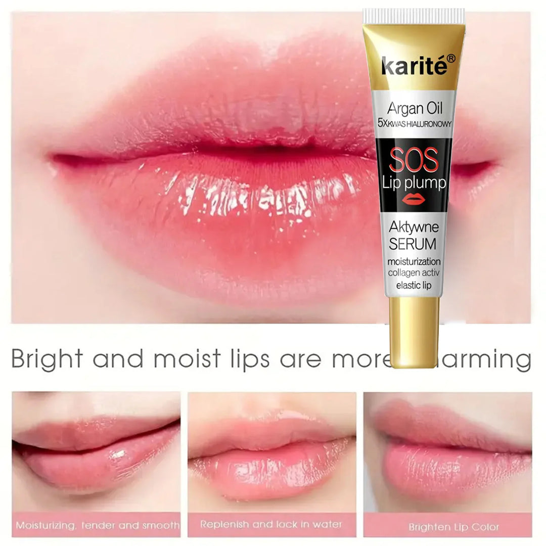 Moroccan Argan Oil Lip Plumping Essence - Moisturizing and Nourishing Lip Balm, Suitable for All Skin Types, Natural Makeup